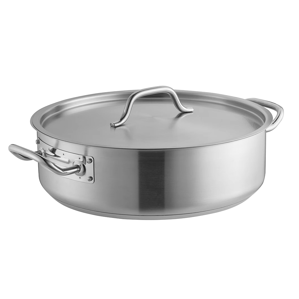 Wholesale Custom Brazier/Braising Pot Servierpfanne 28 cm Induction Saucepan Composite Frying Pan Cookware Soup Cooking Pots