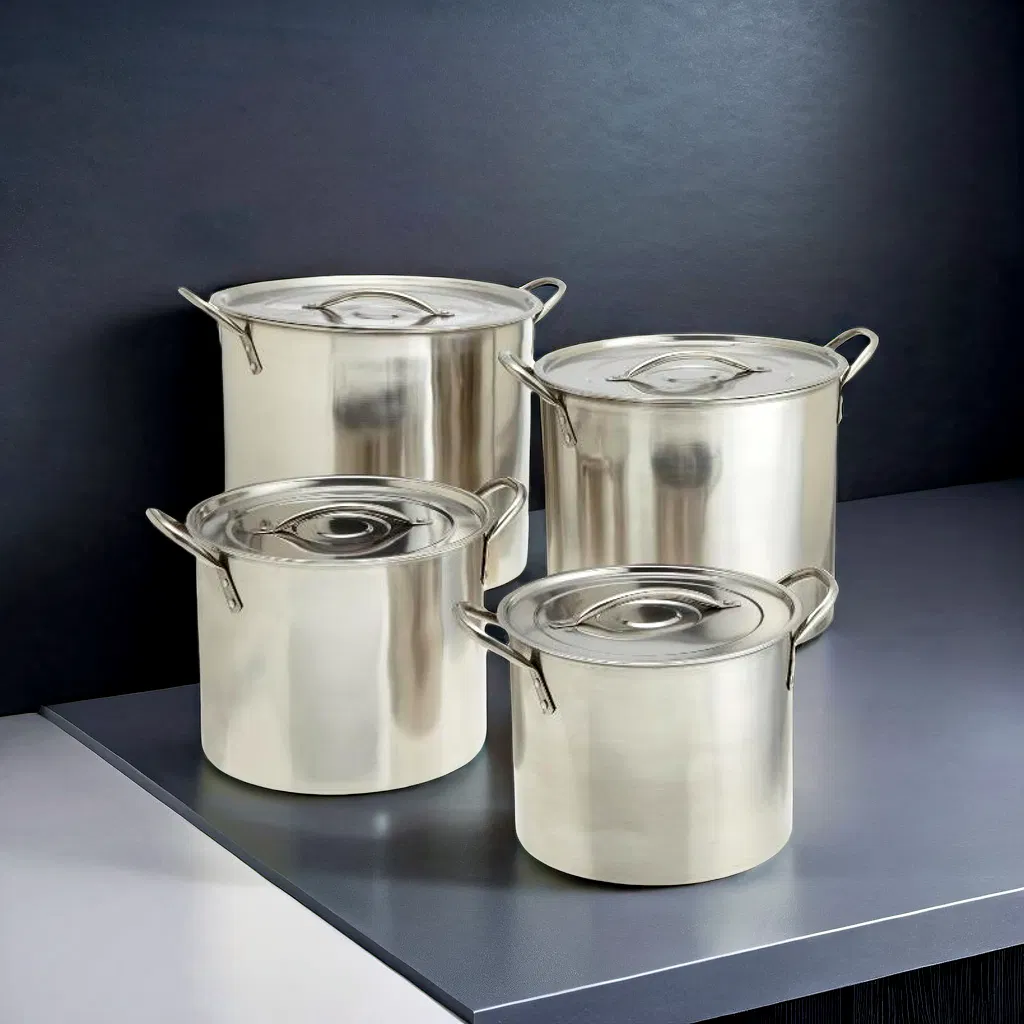 OEM Kitchen Utensils Stainless Steel Cookware Casserole Cooking Pot with Lid