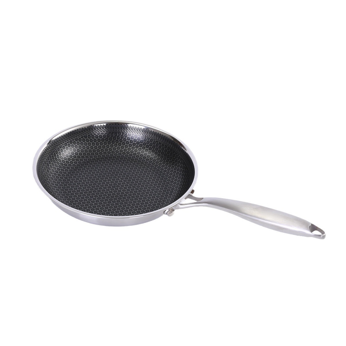 Stainless Steel Induction Ready Frying Pans Skillets Gas Induction Compatible Sustainable Modern Design CE Certified Kitchenware