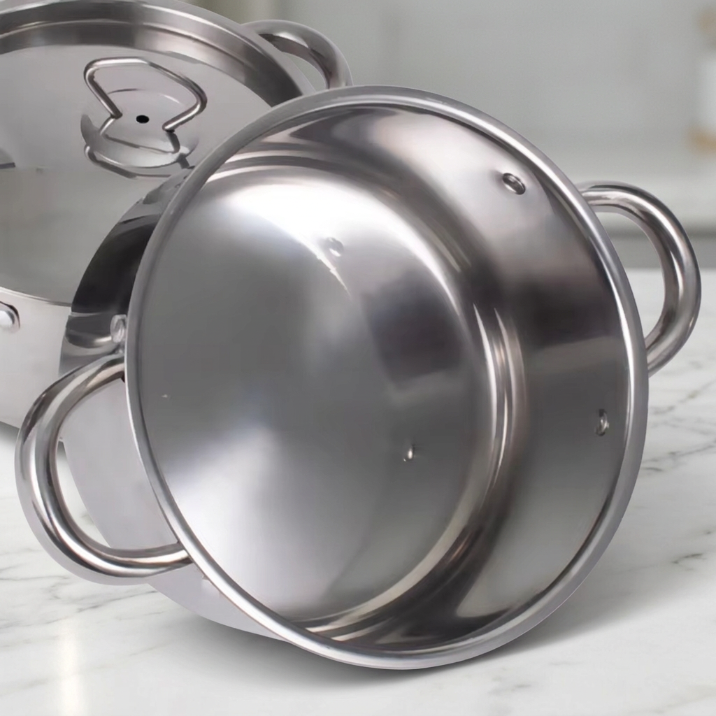 Hot Selling 15-Piece Modern Stainless Steel Cookware Set Cooking Pans Pots Capsule Bottom Healthy Eco-Friendly Home Kitchen Use