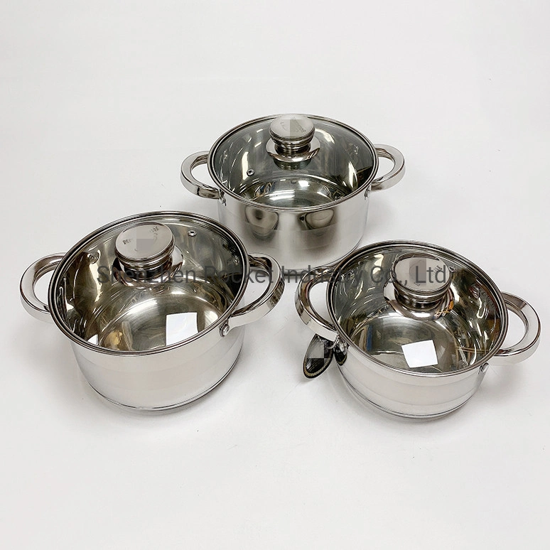 Wholesale Kitchen Casserole Stainless Steel Cooking Kitchen Pots Cookware Sets