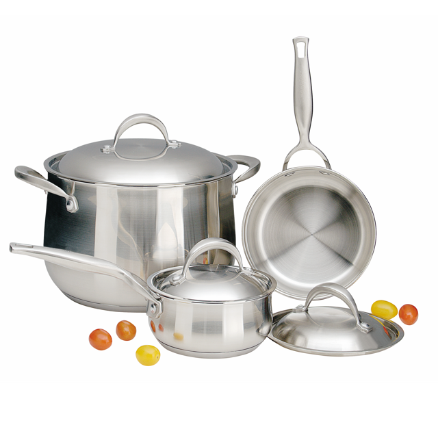Cooking Pots and Pans Multi-purpose Cookware Set Stainless Steel Saucepan Dutchoven Saute Pan Stockpot Frypan Set