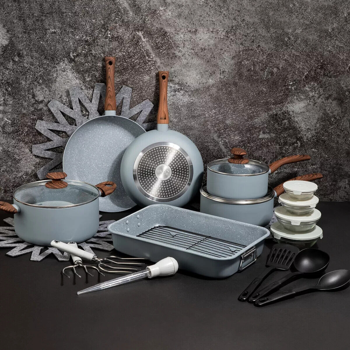 Luxury Granite Cookware Set Details