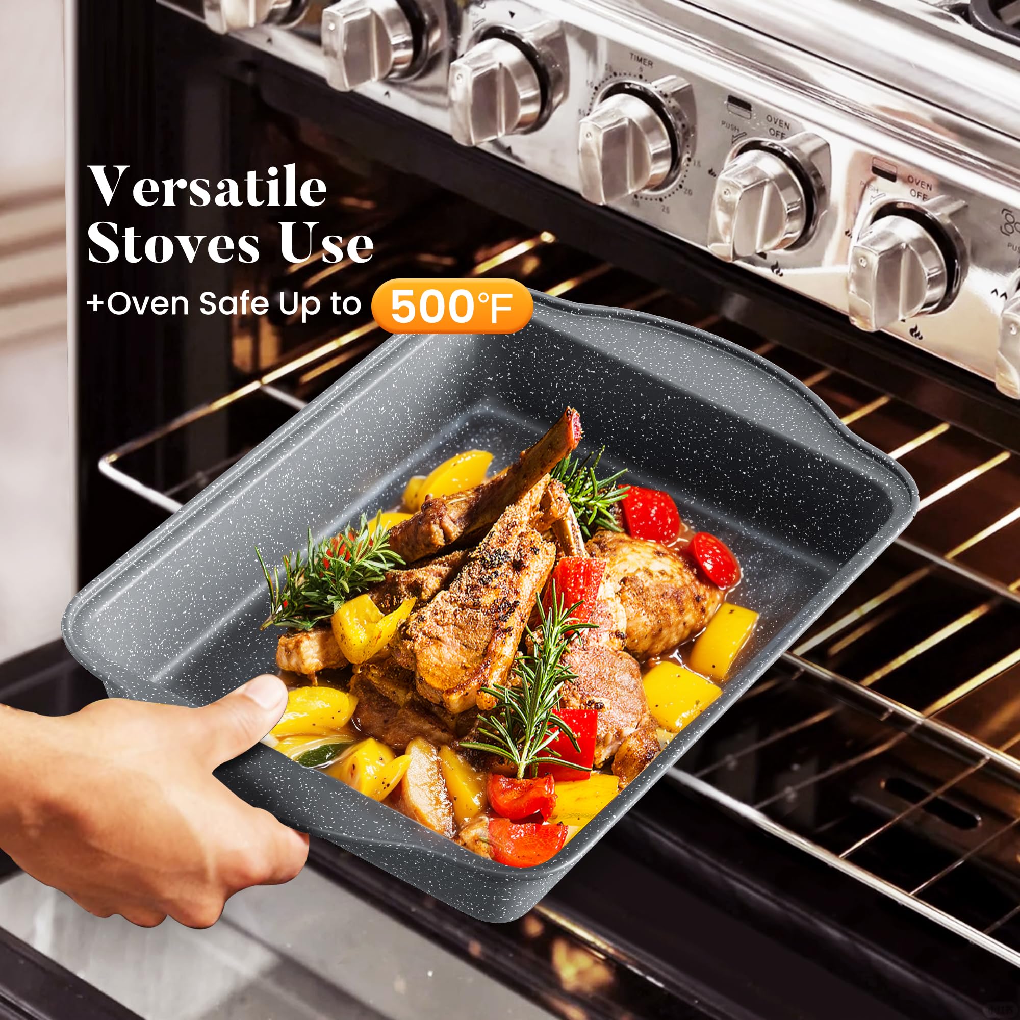 Luxurious Aluminum Cookware Set with Nonstick Ceramic Classic Home Kitchen Pan Casserole Featuring Custom Logo Glass Lid