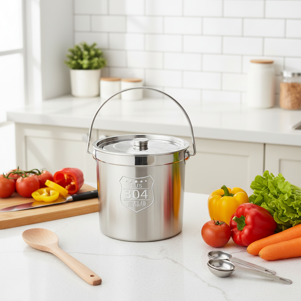 China Factory Commercial Extra Thick 304 Stainless Steel Large Capacity Soup &amp; Stock Pots Lid Oil Barrel Use For Commercial Use