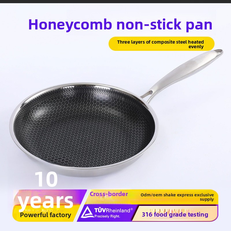 Stainless Steel Induction Ready Frying Pans Skillets Gas Induction Compatible Sustainable Modern Design CE Certified Kitchenware