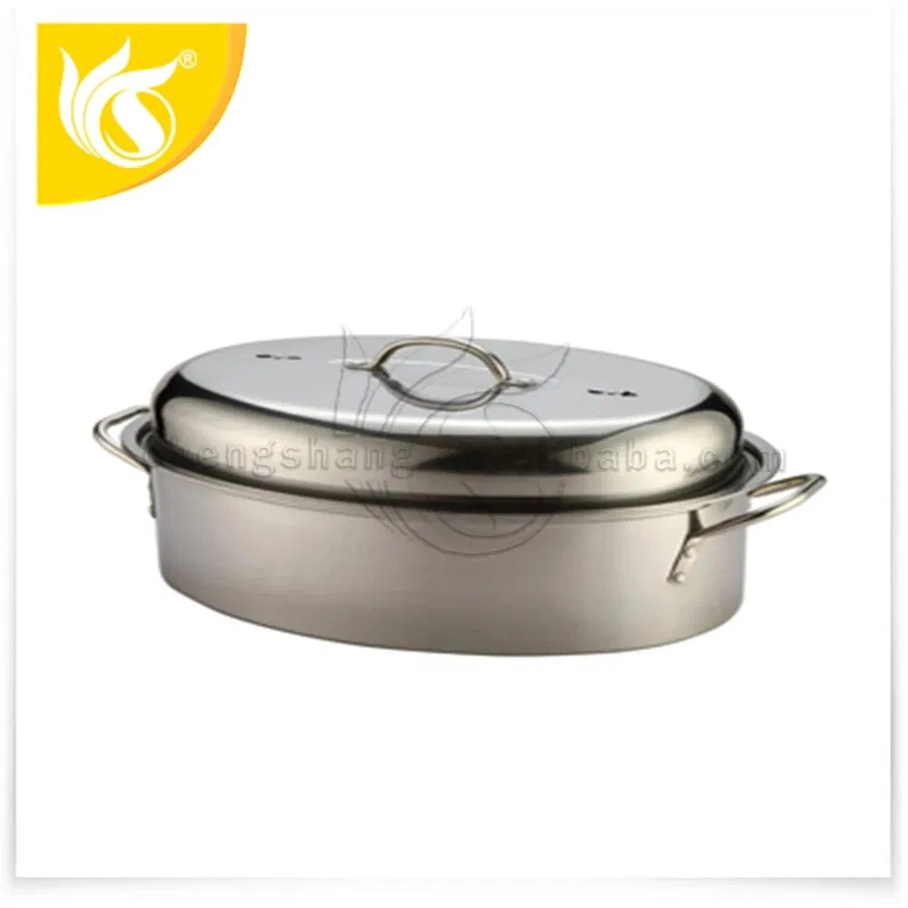 Bake Pan with Rack Stainless Steel Roasting Pans 37*26*5cm