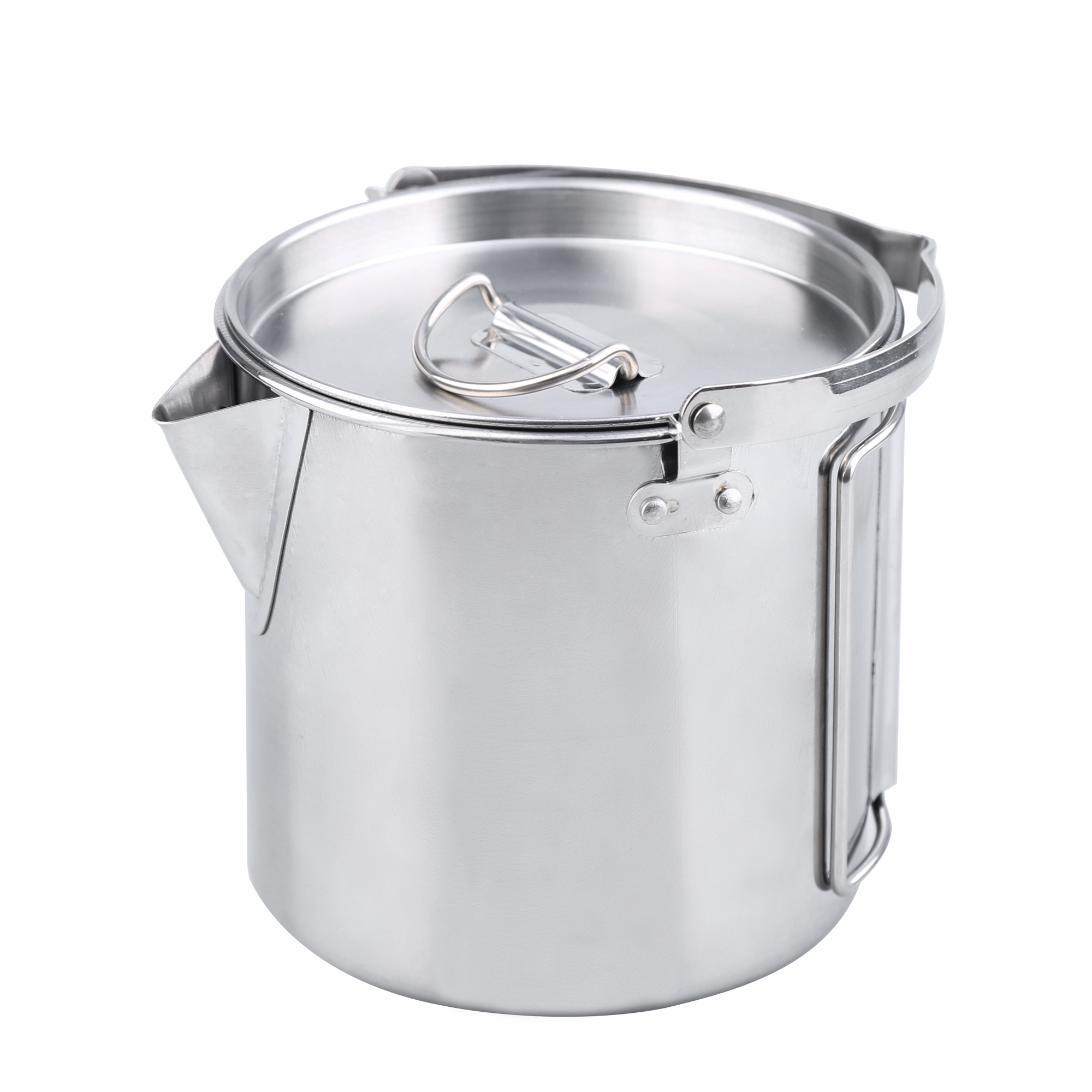 STARCAMP 430 Stainless Steel Portable Cookware Set Lightweight Outdoor Picnic Cooker Camping Kettle Tea Pot Coffee Pot Frying