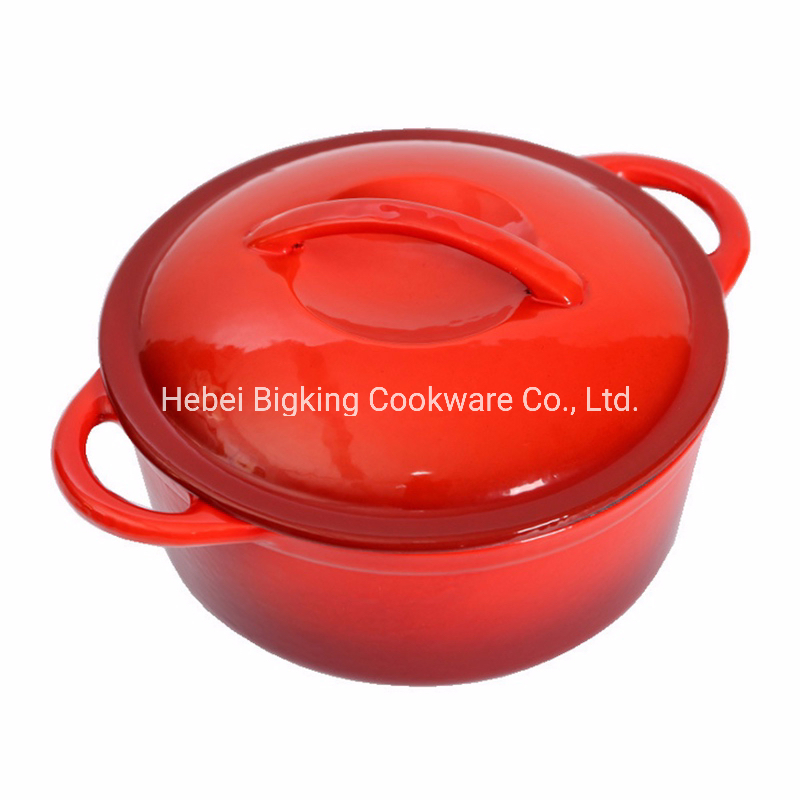 Cast Iron Enamel Casserole/Cecotte Soup Pot with Stainless Steel Knob