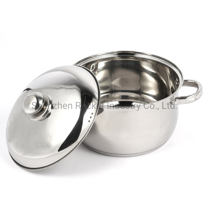 Metal Cover Stainless Steel Cookware Set Casserole Hot Pot
