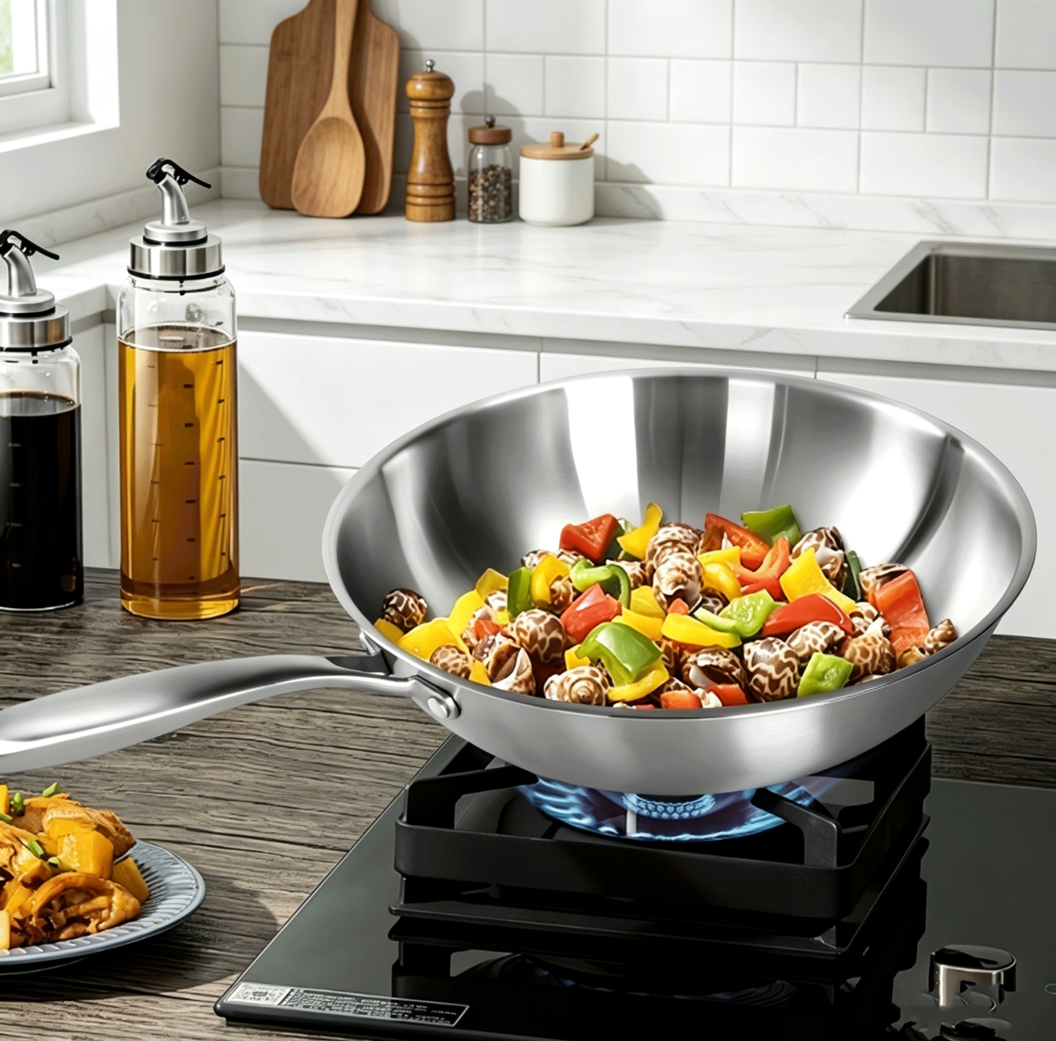 FLEY Commercial Wholesale Stainless Steel Non Coated Sauce Practical Home Kitchen Cooking Pot With Wide Stove Adaptability