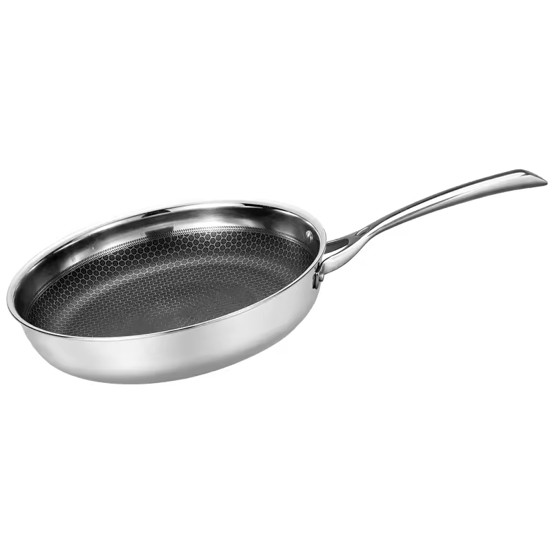 Stainless Steel 304 Honeycomb Italy Frypan Combo Non Stick Hot Sale Kitchen Item Frypan Set