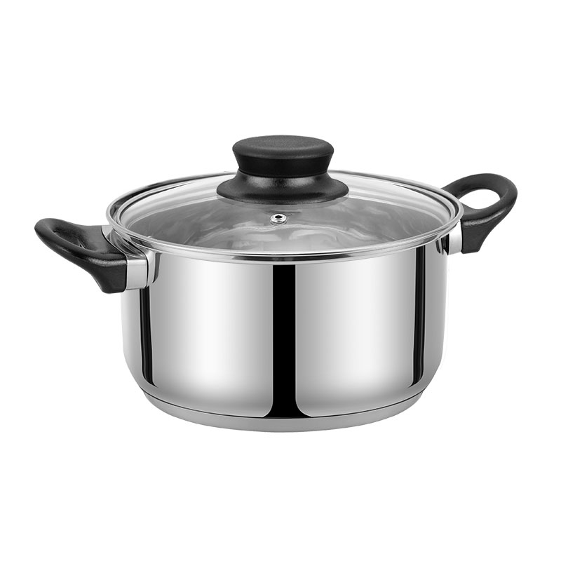 Stainless Steel Pot &amp; Pan Sets,Saucepan, Casserole, Milk Pot with Glass Lid,Sturdy and Comfortable Handle