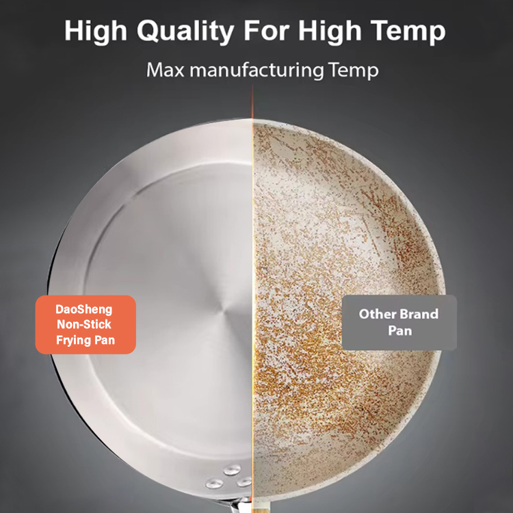 Daosheng Manufacturer Wholesale Household Commercial Non-Stick Coated Stainless Steel Kitchen Frying Pan Fry Pan