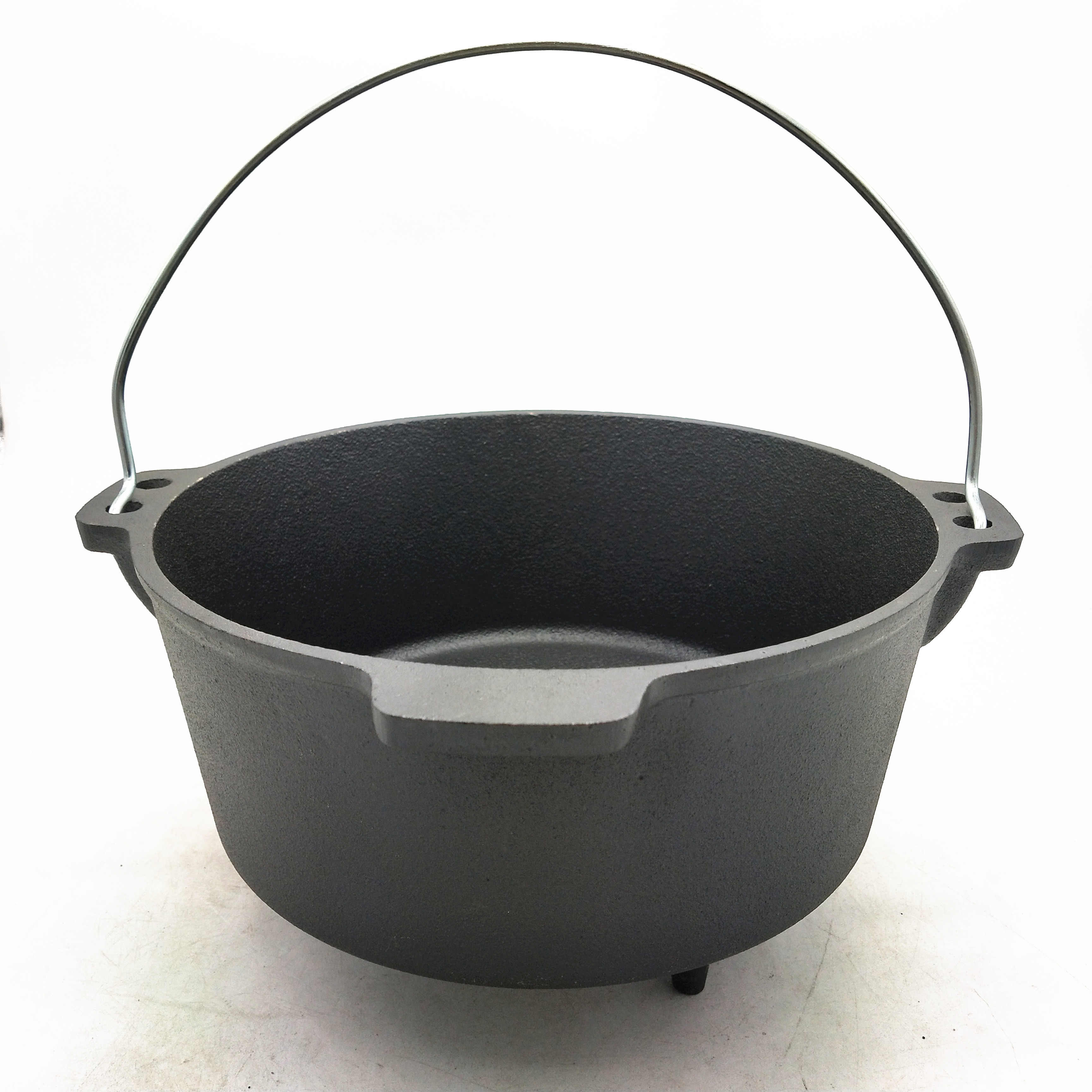 Kitchen Ware Non Stick Pre-seasoned Cast Iron Pot Dutch Oven Black Cookware Pot for Outdoor Picnic With Lid and Lapper