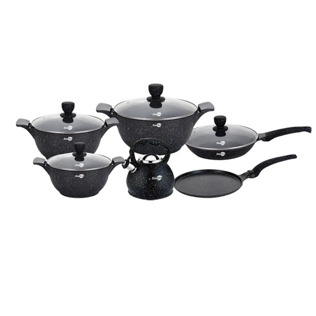 Induction Compatible Four-Hole Non-Stick Aluminium Kitchen Pot Egg Frying Pan for Breakfast Cooking-Pancake Omelette Camping