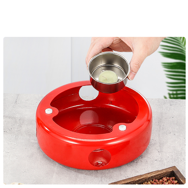 Commercial Stainless Steel Retro Seafood Dish Deep Pot Dry Plate Old Wine Making Stove Commercial Double Ear Cooking Pot