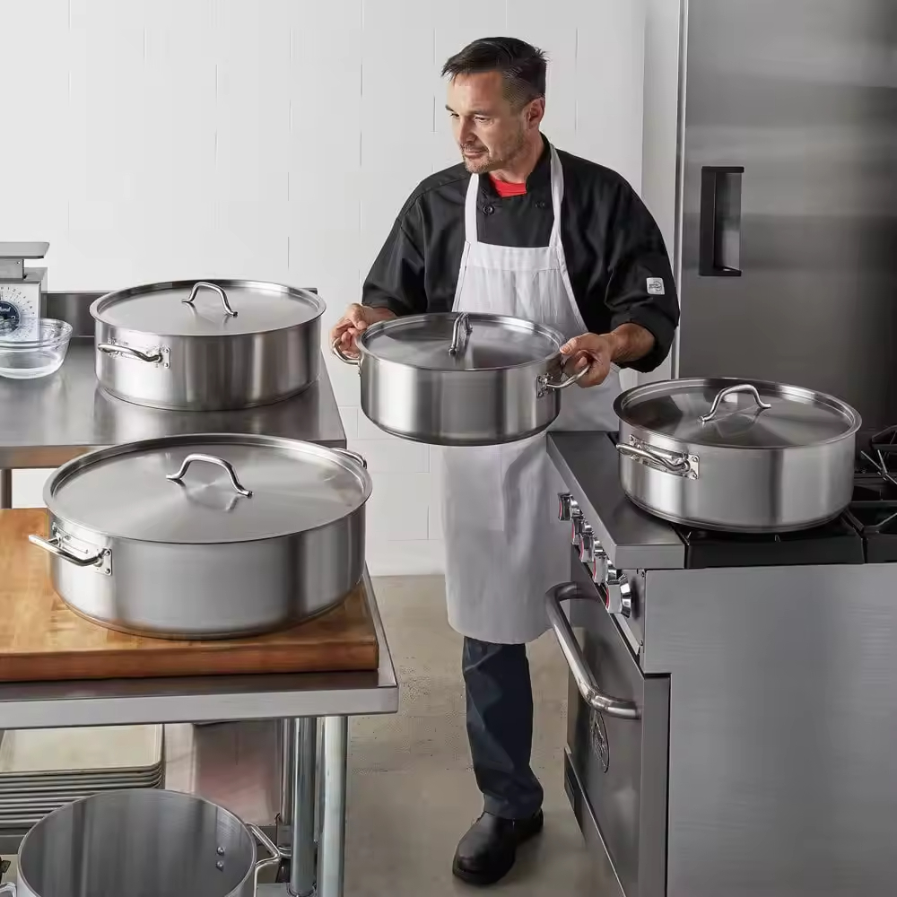 Wholesale Custom Brazier/Braising Pot Servierpfanne 28 cm Induction Saucepan Composite Frying Pan Cookware Soup Cooking Pots