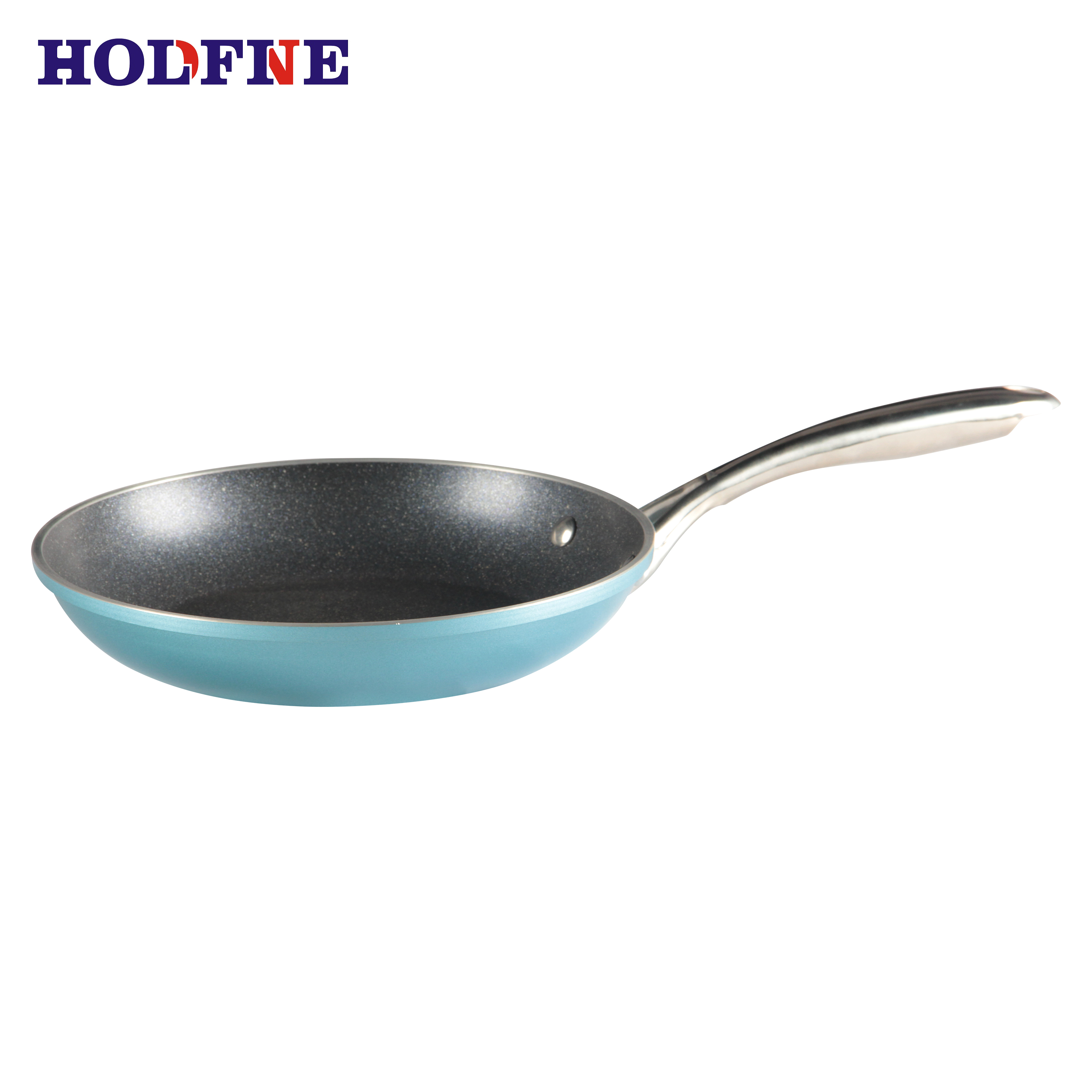 Lightweight Ceramic Non-Stick 2-Piece Frying Pan Set, Professional Chef Cookware, 20/24 cm (Blue)