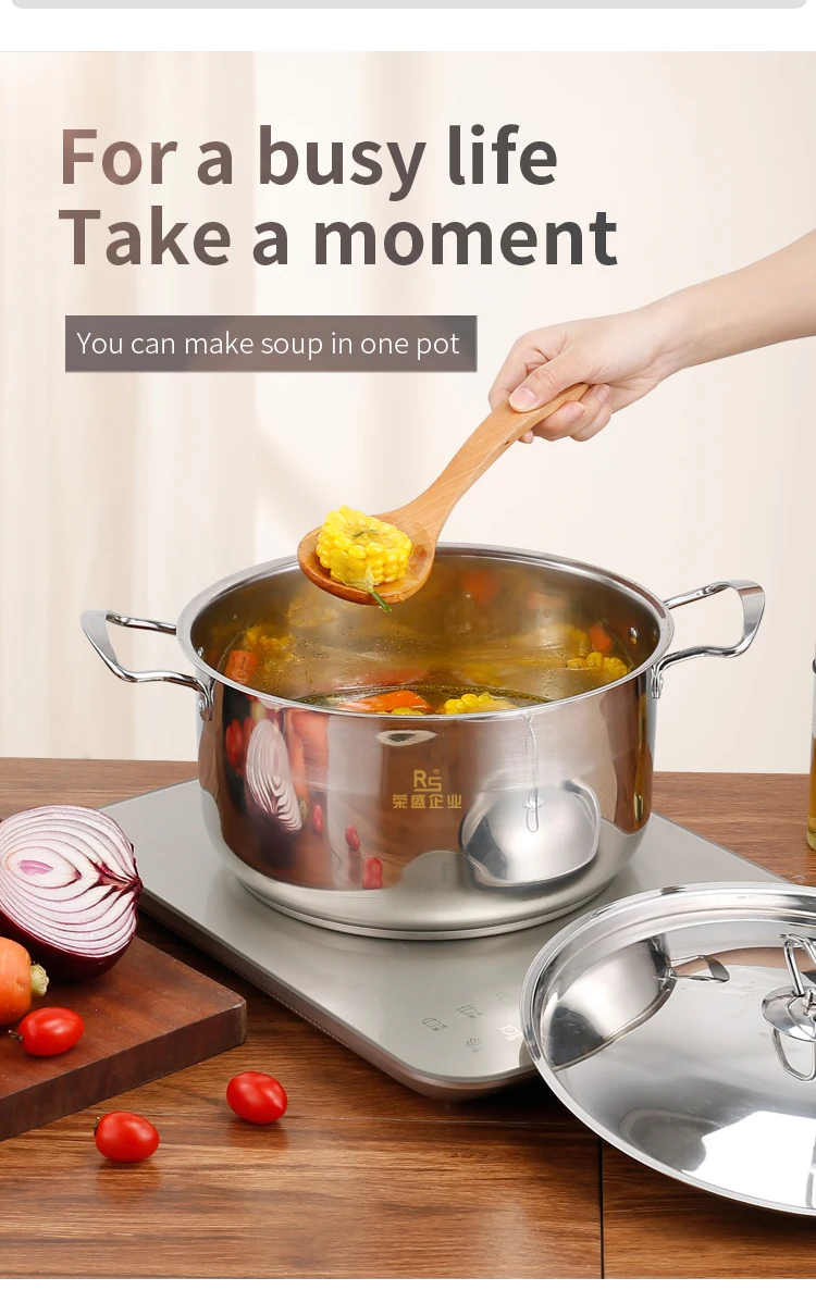 Stainless Steel Kitchen Soup Pot Set Tableware