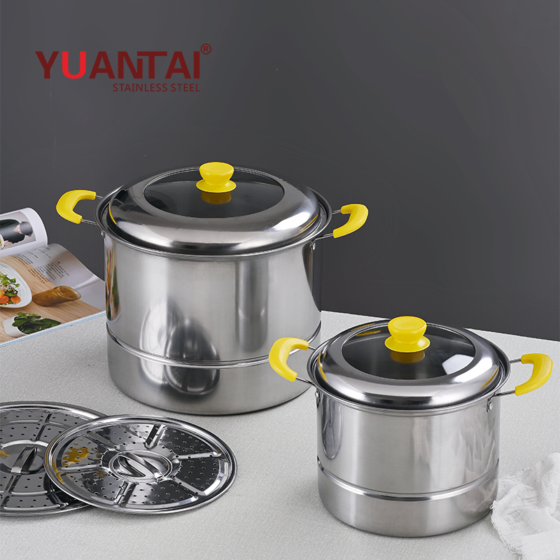 Soup &amp; Stock Pots Stainless Steel Colorful Combination Pot Lid Steamer Stockpot Cookware Set