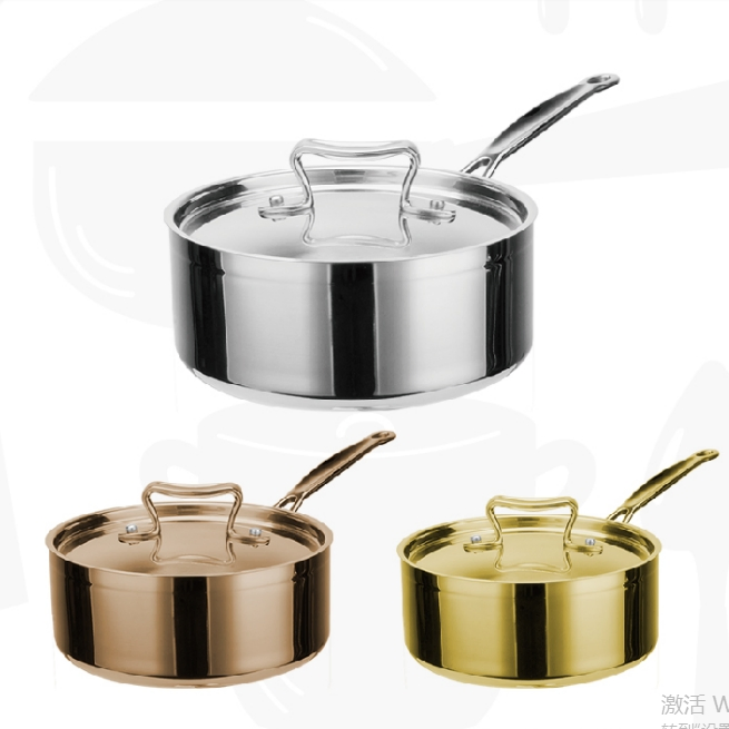 Xinahohui 18/10 Stainless Steel Tri-Ply 3 PCS Cookware Chef Cooking Pot Set