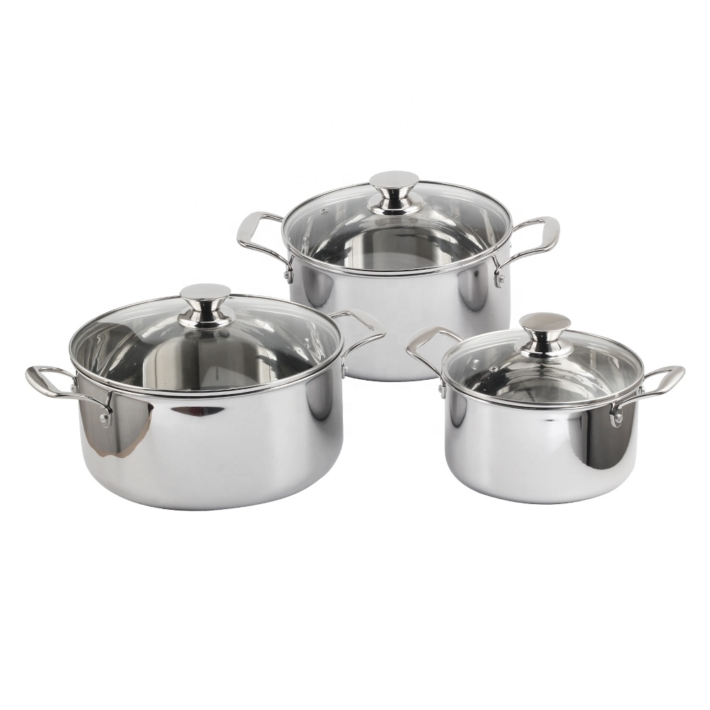 Induction-Ready Small Dutch Oven Pot, Tri-Ply Stainless Steel Stock Pot with Visible Lid