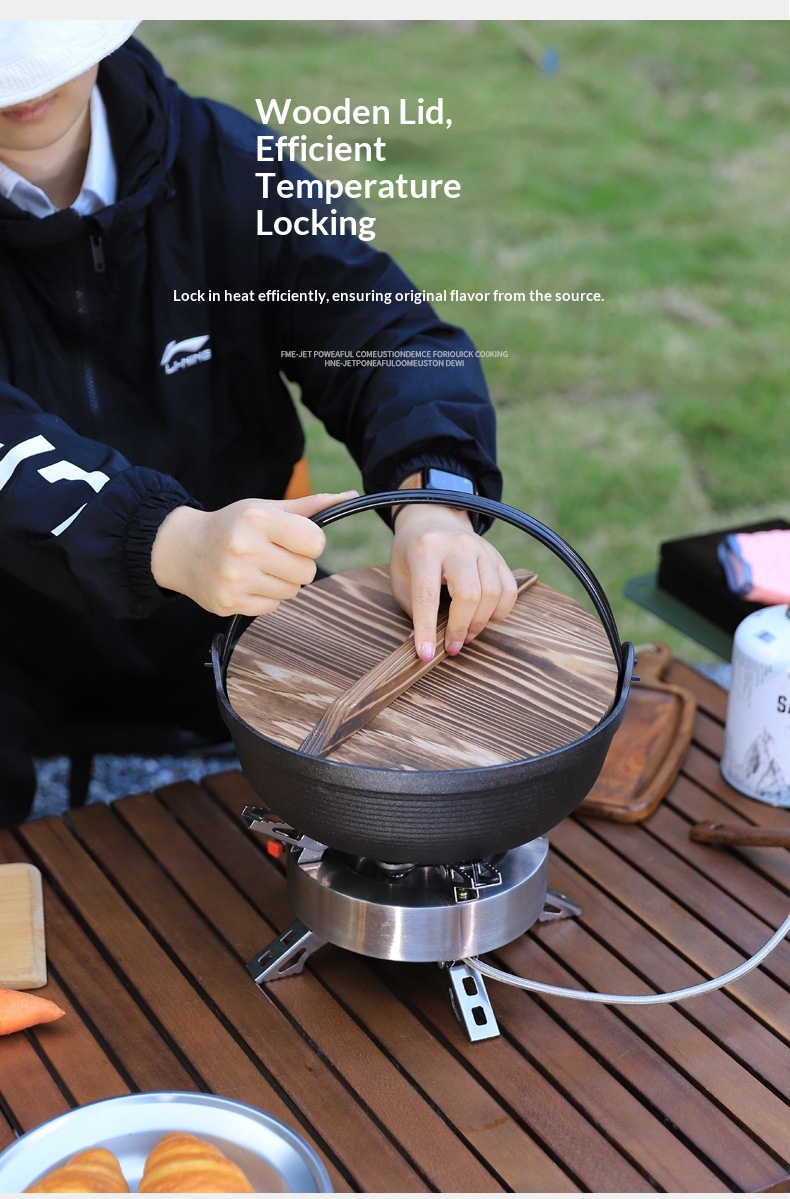 Outdoor Dutch Oven Camping & Home Cooking Suki Non-Coated Non-Stick Thickened Wok Eco-Friendly Heat Preservation Cookware