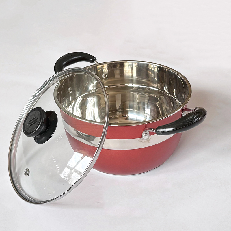 Meisite Hot Sale 12Pcs Stainless Steel Pots and Pans Luxury Cooking Nonstick Frying Pan Induction Saucepan Stock Pot Set