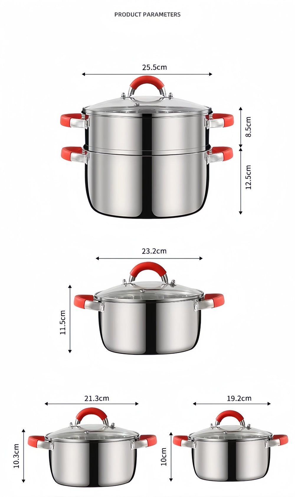 Stainless Steel Cookware Set Detail 1
