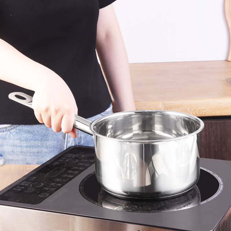 LECOS Multipurpose Commercial Kitchen Soup Warmer Boiler Saucepan Stainless Steel Boiling Milk Pot in Bulk