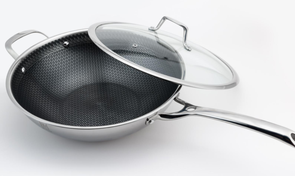 Premium Quality 304 Stainless Steel Woks for Stir-Fry Cooking Premium Utensils