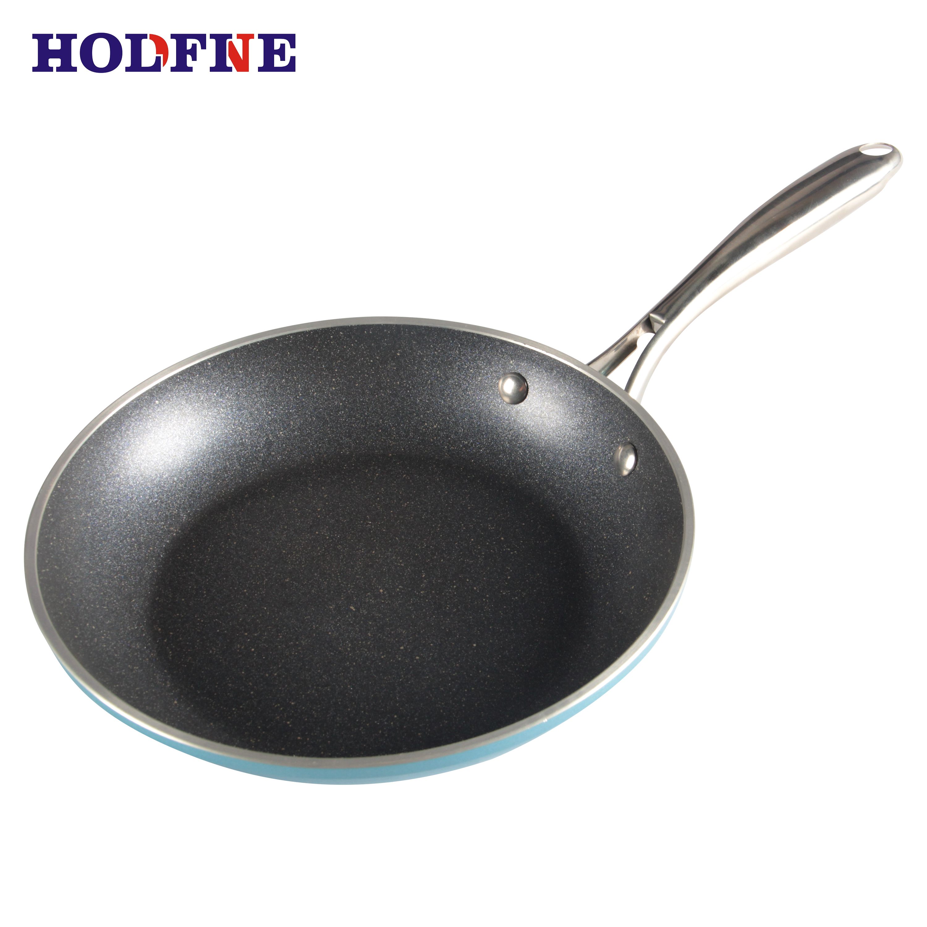 Lightweight Ceramic Non-Stick 2-Piece Frying Pan Set, Professional Chef Cookware, 20/24 cm (Blue)