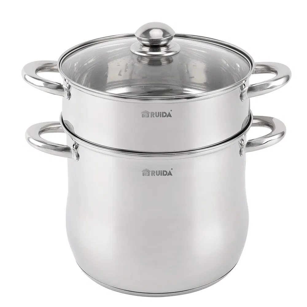 Wholesale Stainless Steel Pasta Pot Casserole Vegetable Basket Steamer Couscous Pot