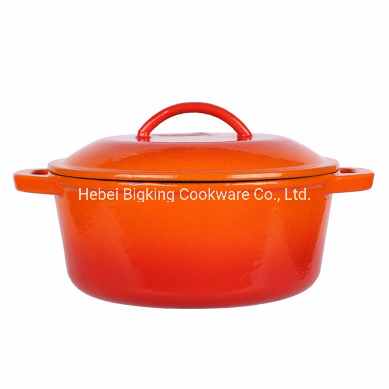 Cast Iron Enamel Casserole/Cecotte Soup Pot with Stainless Steel Knob