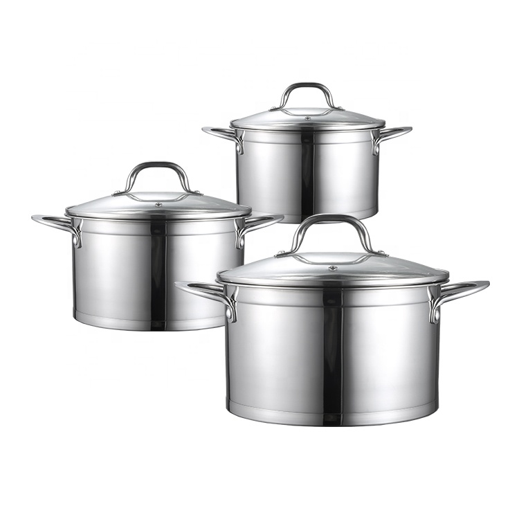 Hot Selling Kitchenware Stainless Steel 201 Capsule Inductional Nonstick Stock Pot Cooking Pot Dutch Oven Casserole