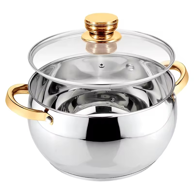High Quality Stainless Steel Induction Cookware Set Novelty Kitchenware Cooking Pot Panela Ollas Saucepan Casseroles Pans for 304 Stainless Steel Cookware Set