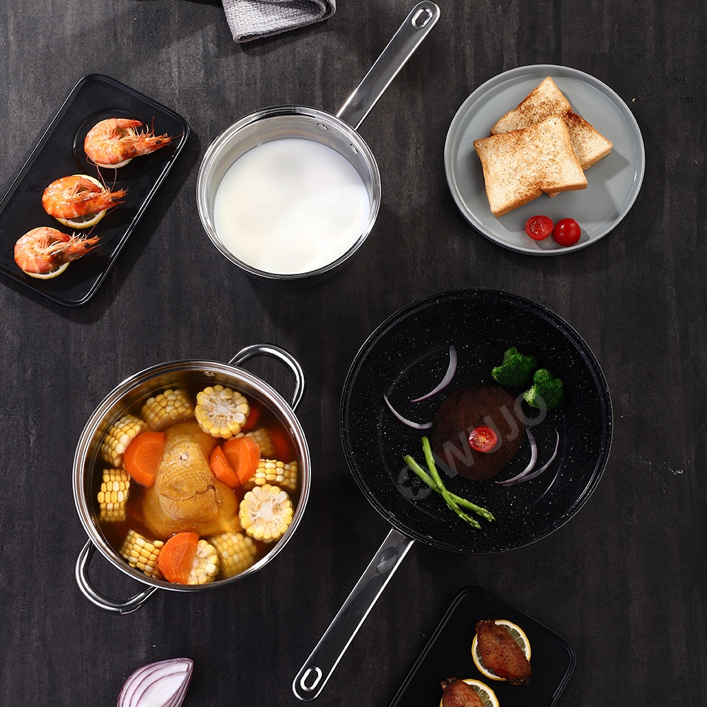 Big Size Home Cookware Pot Set Premium Stainless Steel Camping Cookware Sets