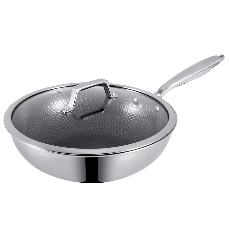 Yolecen OEM Luxury Stainless Steel Cookware Set 10-Piece Non-stick Ceramic Pan 304 316 Durable Lightweight Oven Safe