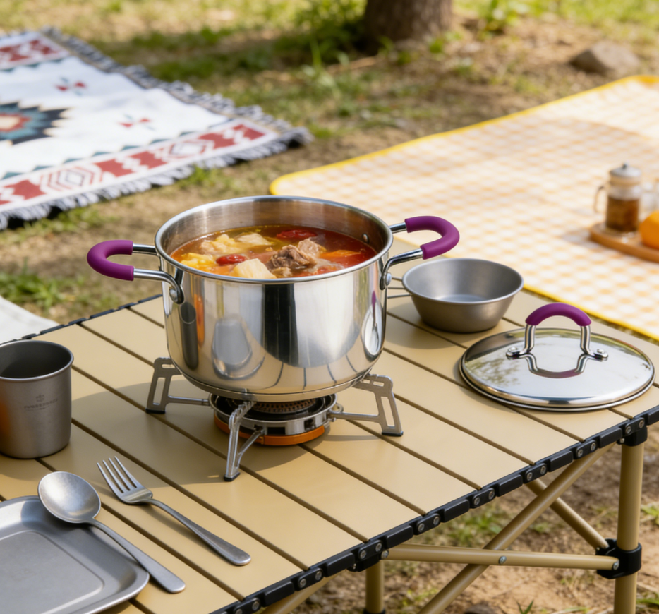 Jiali 10-Piece Stainless Steel Cookware Set with Stainless Steel Lid Induction Compatible Eco-Friendly Dishwasher &amp; Oven Safe