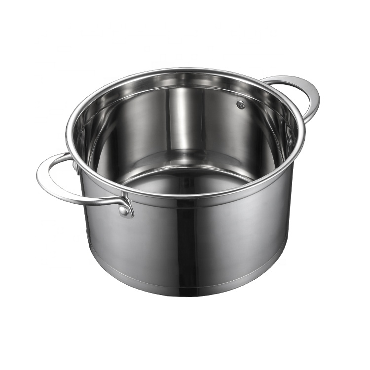 Hot Selling Kitchenware Stainless Steel 201 Capsule Inductional Nonstick Stock Pot Cooking Pot Dutch Oven Casserole