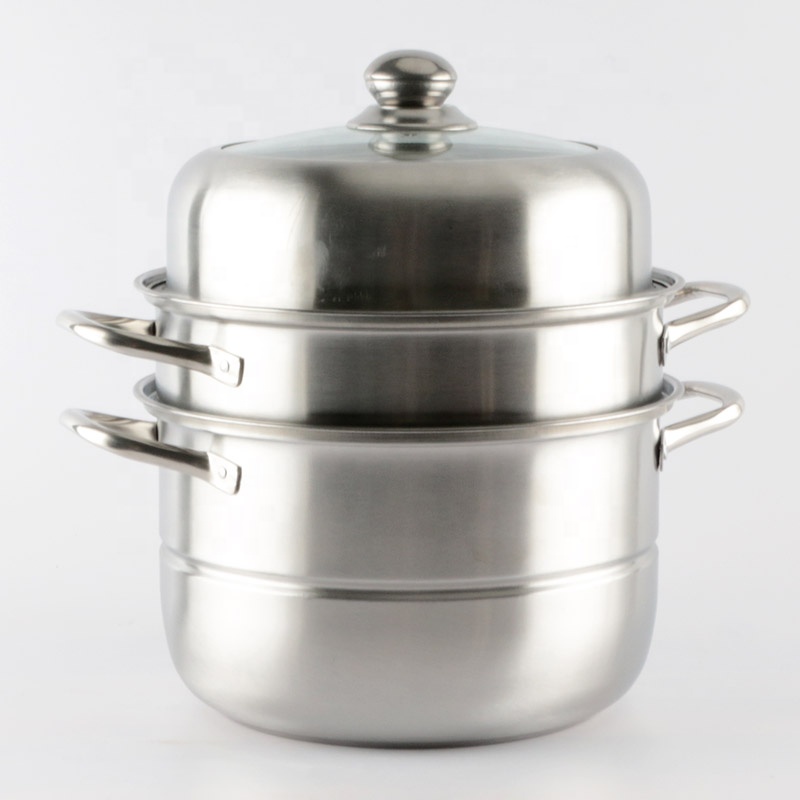 Multi-function 2Layer/3Layer Stainless Steel Stock Steamer Pot 28/30CM Couscous Pot Cooking Pot