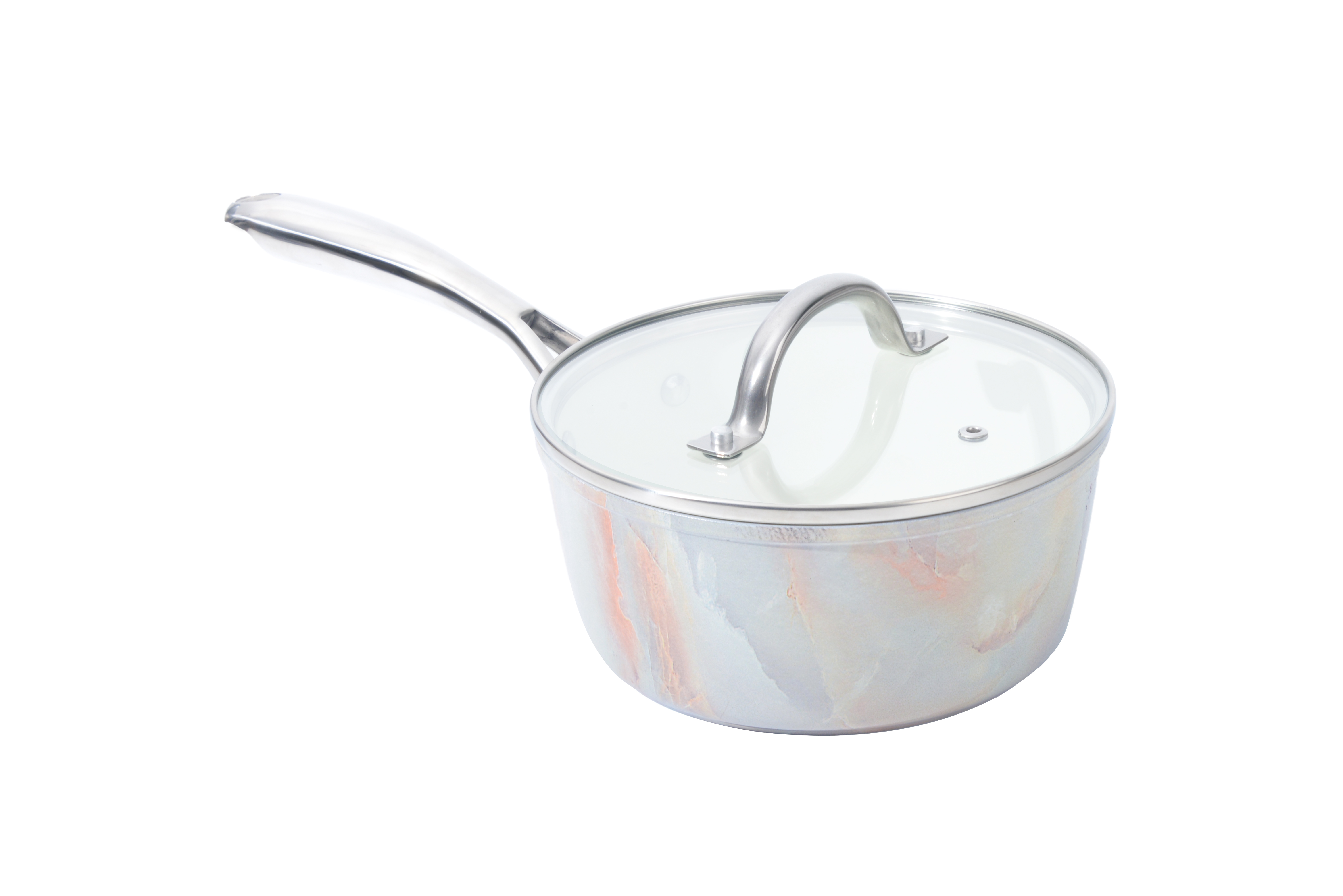 Home Kitchen Cookware Sets Non-Stick Frying Pan Saucepan With Glass Lid Stainless Steel Handle
