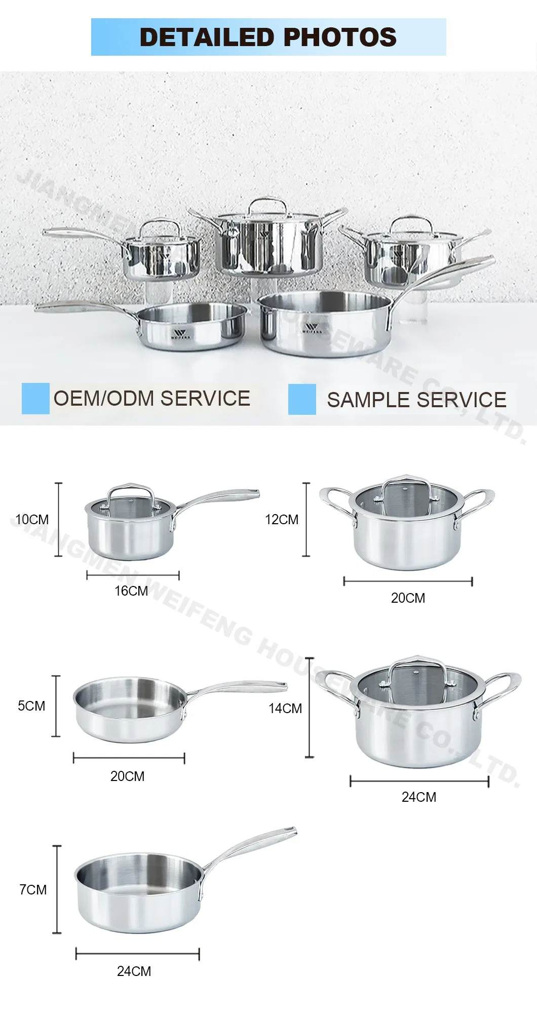 Tri-Ply Stainless Steel Cookware Details