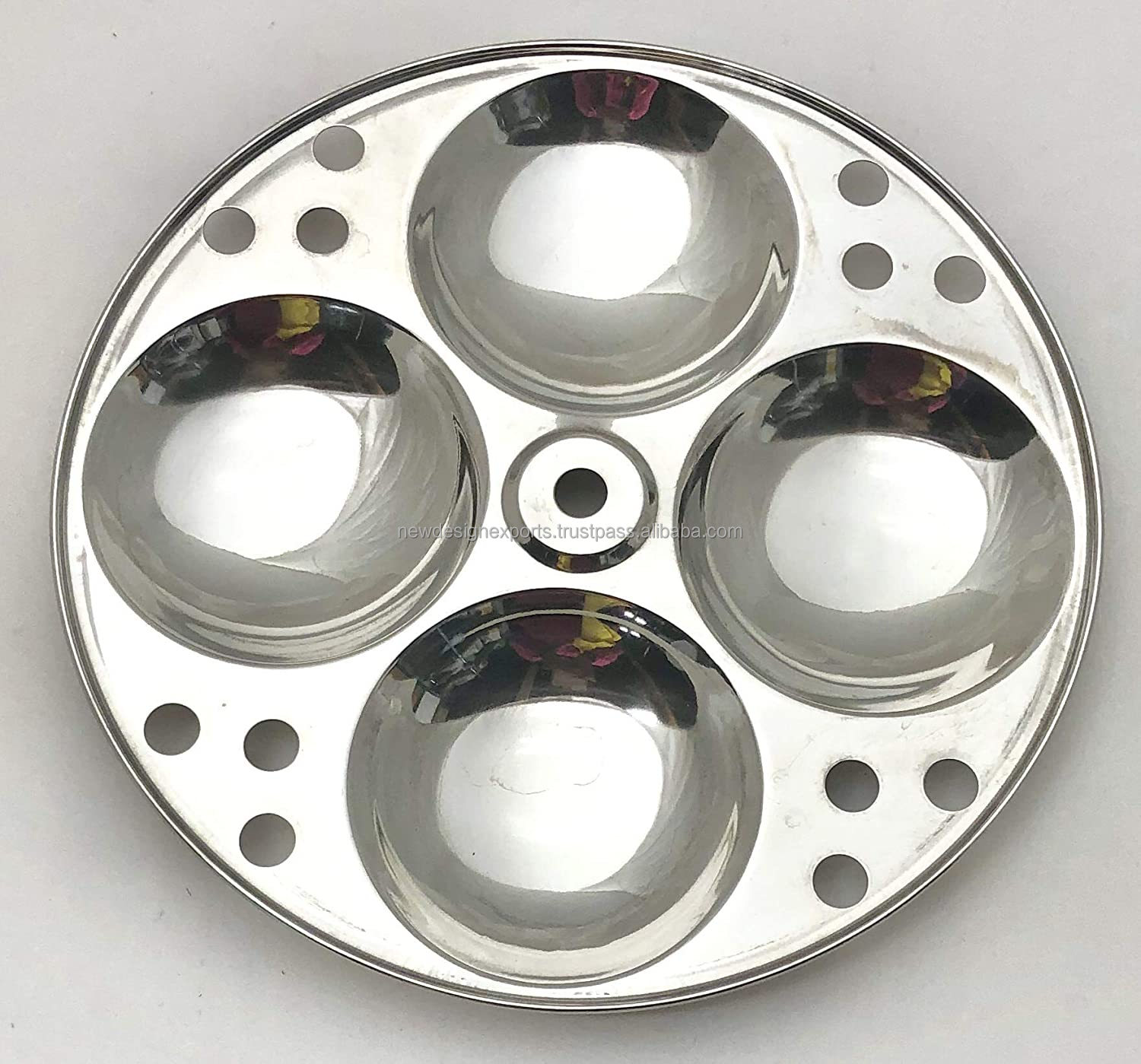 Best Quality Stainless Steel 24-IDLI Cooker 6 Plates Eco-Friendly Bakelite Handle Durable Idli Stand Pot Steamer Heavy Sheet Gas