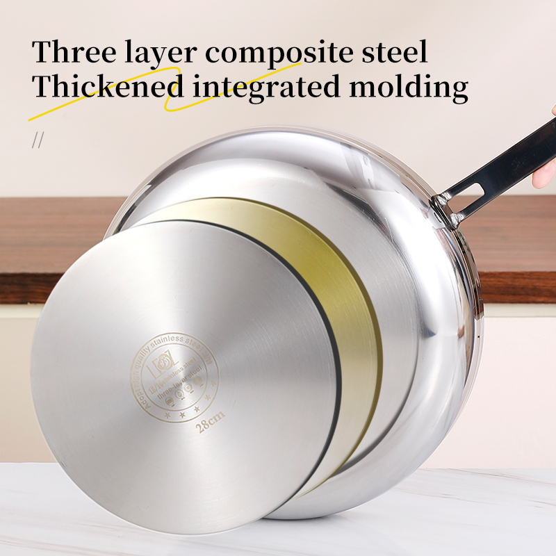 Luxury Design 7-Piece Stainless Steel Cookware Set Non-stick Glass Lid Handles Oven/Dishwasher Safe Gas Induction