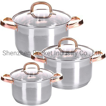 Morror Polishing Kitchen Casserole Stainless Steel Cookware Set Cooking Pot