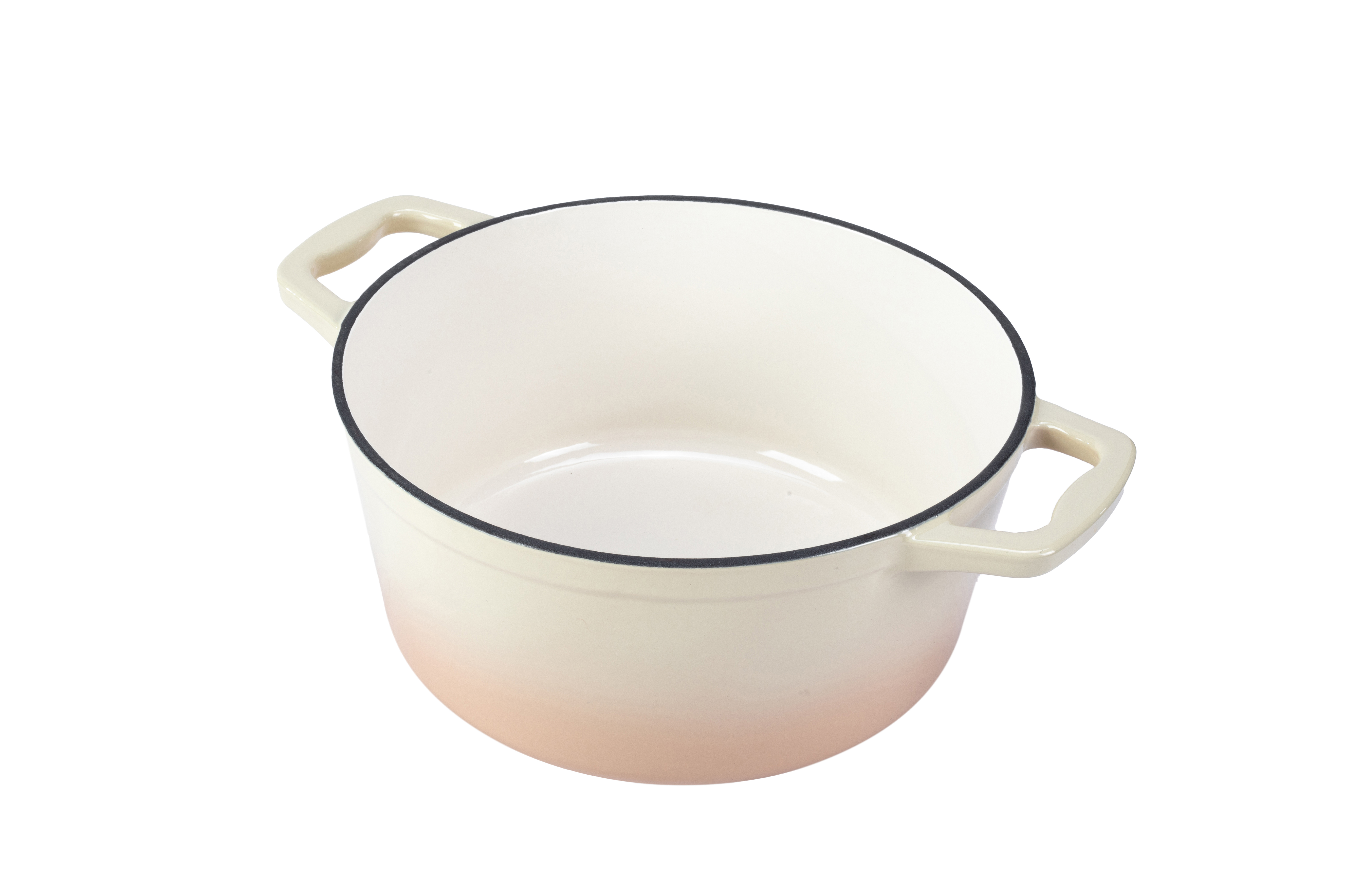 Premium Two-Tone Enameled Cast Iron Dutch Oven for Home Kitchen, Healthy Non-Stick Stewing Pot