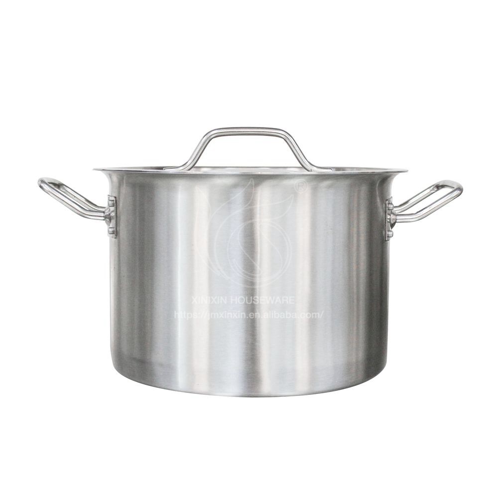 Classic Style Stainless Steel Cooking Pot Set Metal Stock Pots Custom OEM Stainless Steel Cookware