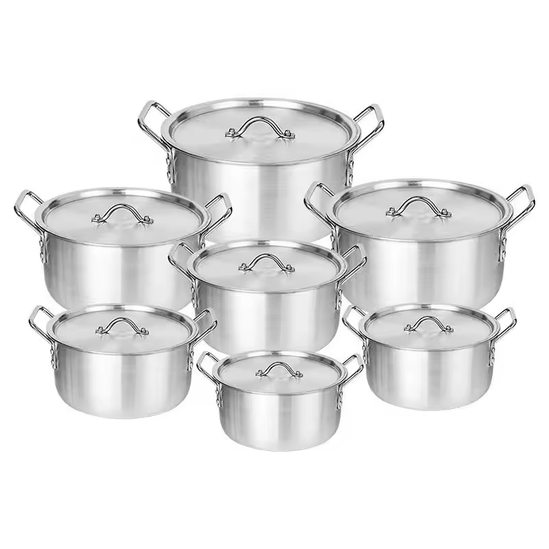 5/7-Piece Stainless Steel Cookware Set Durable Non-Stick &amp; Induction Compatible Kitchen Pots Pans for Modern Cooking Utensils